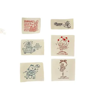 Cotton woven fabric labels for handmade DIY sewing accessories and clothing decoration.