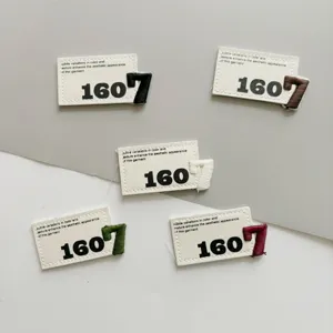 Toppa con etichetta in tessuto ricamato decorativo con numeri per scarpe borse e vestiti.