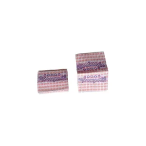 Etiquetas tejidas de cuadros rosa handmade para ropa sombreros bolsos ropa de muñecas accesorios DIY