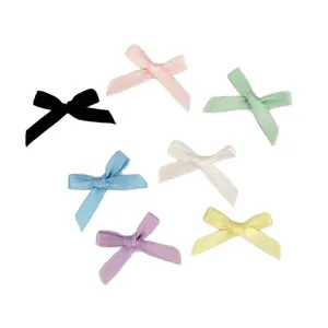 Mini ribbon bows 6mm colorful fabric bows for handmade DIY hair accessories gift wrapping decor