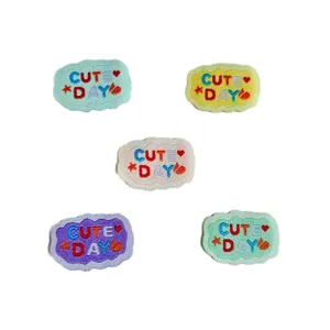 Cute embroidered cloud patches DIY clothing accessories and decorative woven labels set