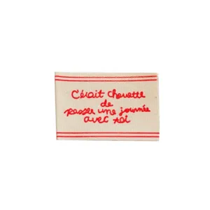 Pure cotton decorative woven fabric label for clothing DIY patch sewing accessory