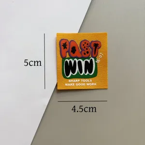Custom woven patch graffiti letter design clothing accessory badge for jackets DIY sewing
