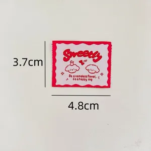 Korean style woven cloth patch label for handmade DIY bags phone cases clothing accessories
