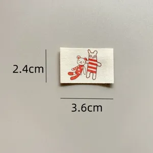 Cotton fabric label for handmade DIY clothing, bags, hats and garments accessories.