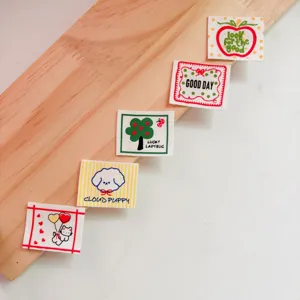 Etichette in tessuto stampate in stile coreano per cucito fai da te, vestiti e borse.
