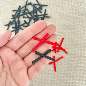 Mini ribbon bows for DIY hair accessories crafts, tiny decorative bows, 3mm craft ribbon.