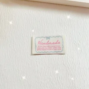 Korean style embroidered cloth label handmade woven patch for clothing bags scarves DIY accessories
