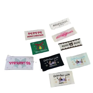 Korean style embroidered fabric labels for DIY clothing, hats, and hair accessories decoration.