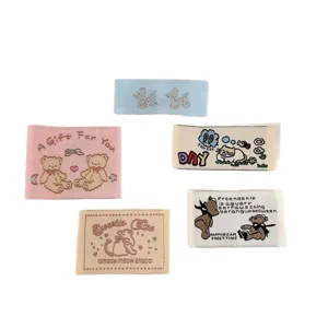 Cute cartoon woven cloth labels for clothing patches DIY decorative accessories main view
