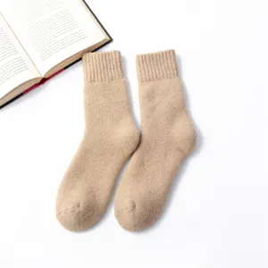 Herren dicke Strickwolle Crew Socken Winter warme Kaschmir Mischung mittelhohe Socken