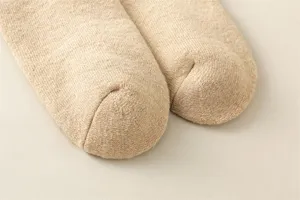 Wool socks men winter thermal terry loop toe detail view close up knit warm apparel