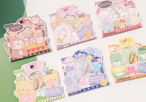 Bonitas pegatinas de papel animal con relieve NEKONI para scrapbooking y decoración.