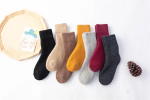 Herren Dicke Wolle Kaschmir Mittlere Socken Winter Warme Kuschelige 7 Paar Set Hochwertig