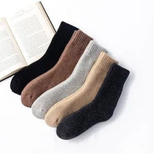 Herren dicke Wollsocken Winter warme Crew Strick Socken Freizeit Thermische Schuhe Farben