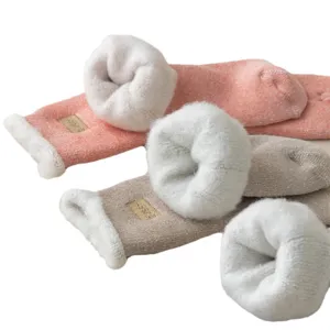 Women thick fleece lined thermal winter socks cozy plush snow floor socks warm sleep socks