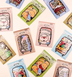 NEKONI pegatinas impermeables para maletas, diseño animal y arquitectura, pack de 7 piezas.