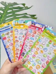 3D Crystal Stickers Cute Cartoon Animal Decals for Phone and Creative DIY Decoration