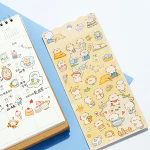 Simpatici adesivi decorativi per journaling in PVC impermeabile con adorabili animali.