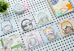 Nekoni cute animal sticker packs, 30 pieces with 10 designs, perfect for journaling and crafts.