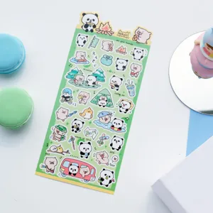 Cute panda and pig daily theme planner stickers, perfect for journal decorating and crafts.