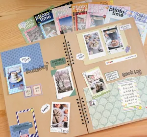 Nekoni decorative photo frame stickers DIY journal sticker set detail view showing cute designs