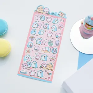 Cute Nekoni cartoon penguin sticker sheet for journaling decoration diary planner crafts DIY supplies