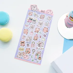 Cute cartoon animal sticker sheet daily life decorative planner stickers for journaling