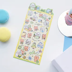 Nekoni cute cartoon animal daily sticker sheet for journaling, DIY crafts and scrapbook decor.