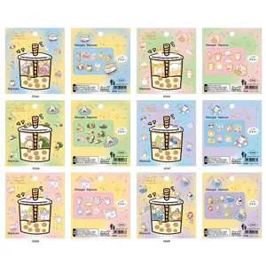 Nekoni cute cartoon sticker pack 36 pieces bubble tea design decorative sticker set