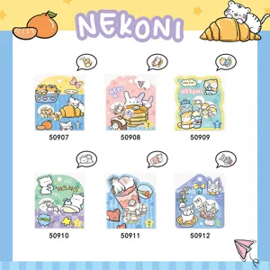 Detailed view of cute cartoon animal sticker packs, featuring various designs and 36pcs.