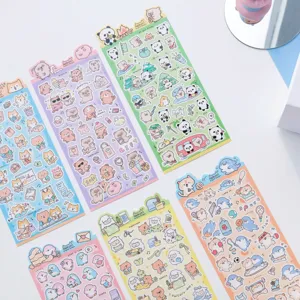 Creative Cute Animal Daily Life Deco Stationery Stickers Waterproof Student Planner Journal Scrapbook Decorative Stickers