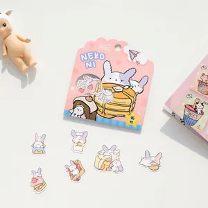 NEKONI cute marshmallow animal dessert decorative sticker set 36 pieces cute stationery