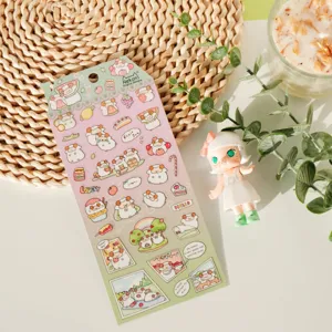 NEKONI cute animal sheep waterproof PET decorative stickers for phone case water cup diary