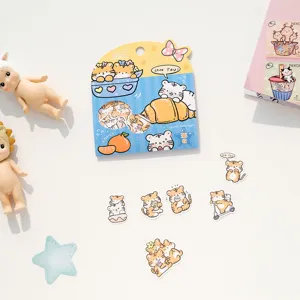 Cute cartoon animal decorative planner stickers, sweet aesthetic stationery pack for journal DIY.