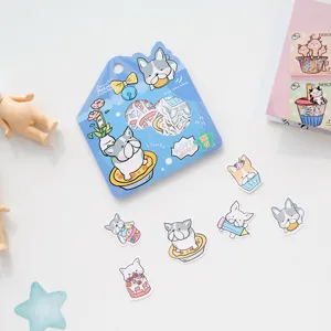 NEKONI cute cartoon animal cat dog decorative stickers set for diary journaling diy