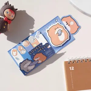 Cute hamster sticky notes detail view, creative animal memo pads for journaling and study.
