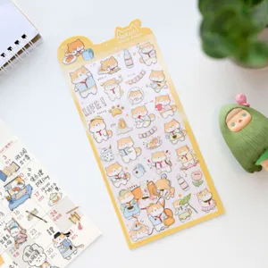 Nekoni waterproof PET cute animal dog sticker for phone decor and journal planning