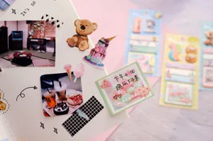 Decoratieve zelfklevende notities esthetische vaporwave stickers schattige schrijfwaren set voor