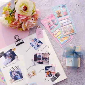 Vaporwave sticky notes sticker set schattige dagboek boekenlegger kantoorartikelen