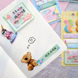 Creatieve zelfklevende notities schattige schrijfwaren stickers voor planner en memo
