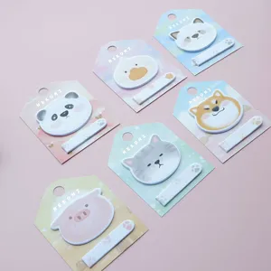 Cute animal sticky notes set with various cartoon designs for student journaling and memo pad.