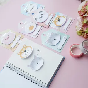 Cute animal sticky notes watercolor memo pads creative student bookmarks cute stationery set