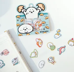 Cute cartoon animal sticker packs for journaling, scrapbooking, and DIY art decor.