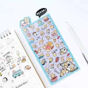 Cute cat sticker sheet PVC decorative journal stationery scrapbooking supplies craft DIY item.