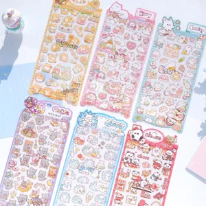 Autocollant d'Animal de Dessin Animé Mignon en PVC Imperméable NEKONI Panda Shiba Renard Lapin pour Téléphone Journal Scrapbooking