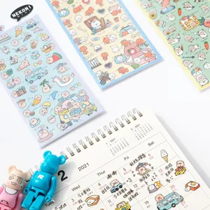 NEKONI cute animal PVC decorative journaling stickers featuring pigs, seals, cats, and sheep.