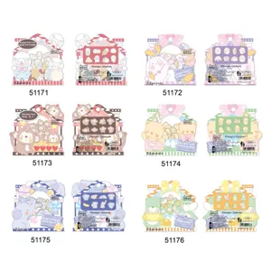NEKONI conjunto de pegatinas de papel de animales lindos, 32 piezas por paquete con varios diseños.
