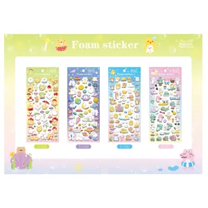 Cute Cartoon Animal Foam Stickers Kawaii Waterproof Decorative Sticker For Phone Cup Diary Scrapbook DIY Craft Supplies