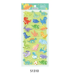 Cute dinosaur foam stickers sheet 3D cartoon puffy decorative journaling stickers